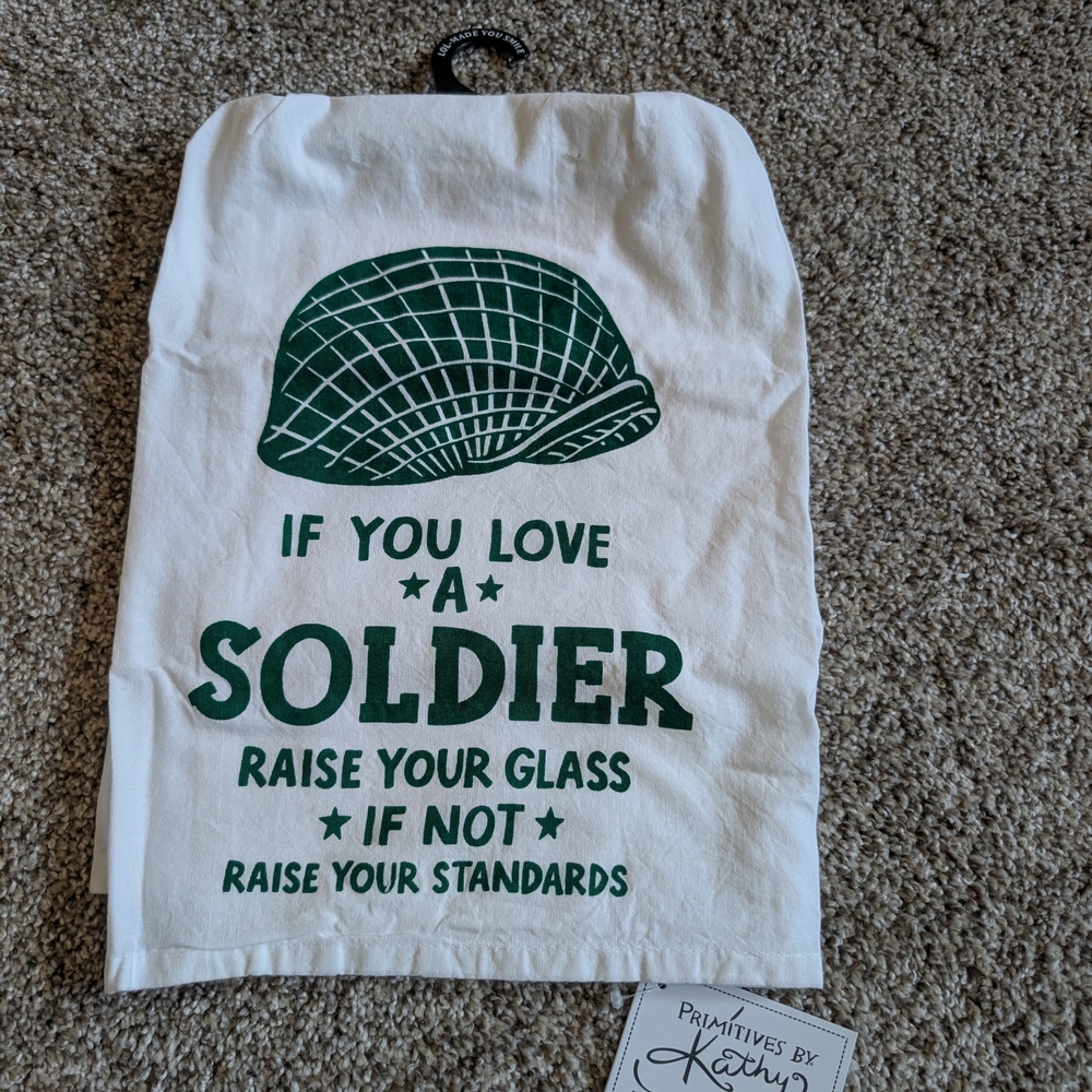New! Primitives by Kathy Soldier Tea Towel